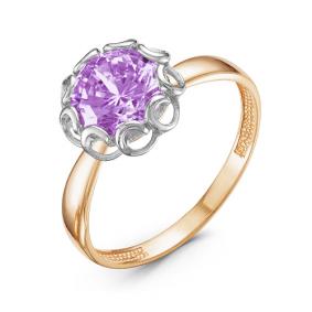 Золотое кольцо КЮЗ Del'ta D313976 с аметистом D313976 фото