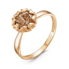 Золотое кольцо КЮЗ Del'ta D313983 с раухтопазом D313983 фото