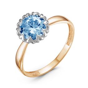 Золотое кольцо КЮЗ Del'ta D314004 с топазом D314004 фото