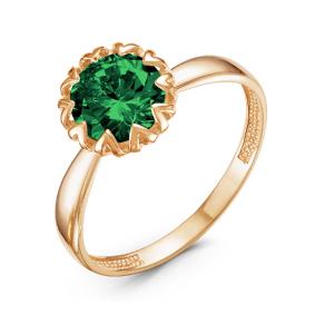 Золотое кольцо КЮЗ Del'ta D314008 с кварцем D314008 фото