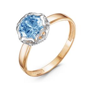 Золотое кольцо КЮЗ Del'ta D314022 с топазом D314022 фото