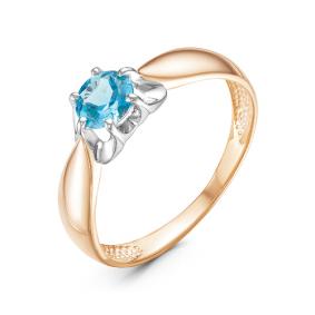 Золотое кольцо КЮЗ Del'ta D314088 с топазом D314088 фото