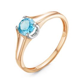 Золотое кольцо КЮЗ Del'ta D314091 с топазом D314091 фото