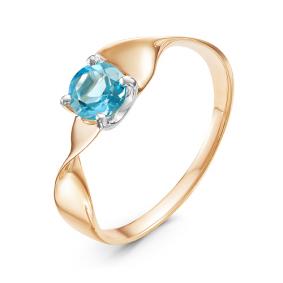Золотое кольцо КЮЗ Del'ta D314095 с топазом D314095 фото