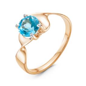 Золотое кольцо КЮЗ Del'ta D314096 с топазом D314096 фото