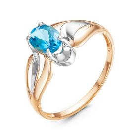 Золотое кольцо КЮЗ Del'ta D314102 с топазом D314102 фото