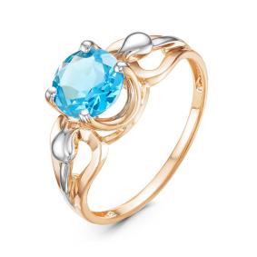 Золотое кольцо КЮЗ Del'ta D314111 с топазом D314111 фото