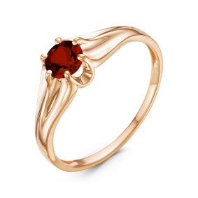 Золотое кольцо КЮЗ Del'ta D314123 с гранатом D314123 фото