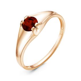 Золотое кольцо КЮЗ Del'ta D314129 с гранатом D314129 фото