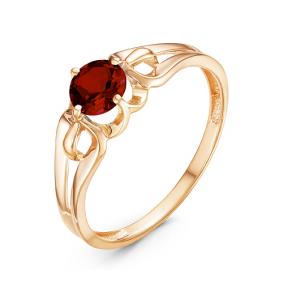 Золотое кольцо КЮЗ Del'ta D314153 с гранатом D314153 фото