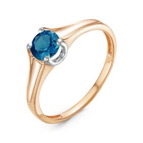 Золотое кольцо КЮЗ Del'ta D314170 с Лондон топазом D314170 фото