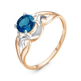 Золотое кольцо КЮЗ Del'ta D314218 с Лондон топазом D314218 фото