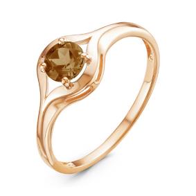 Золотое кольцо КЮЗ Del'ta D314245 с раухтопазом D314245 фото