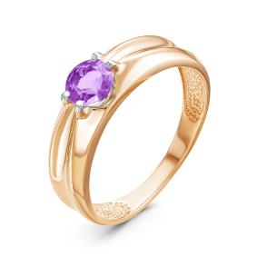 Золотое кольцо КЮЗ Del'ta D314250 с аметистом D314250 фото