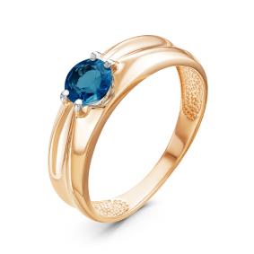 Золотое кольцо КЮЗ Del'ta D314254 с Лондон топазом D314254 фото