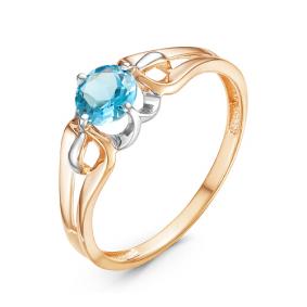 Золотое кольцо КЮЗ Del'ta D314308 с топазом D314308 фото