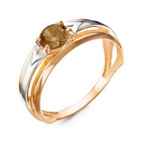 Золотое кольцо КЮЗ Del'ta D314402 с раухтопазом D314402 фото