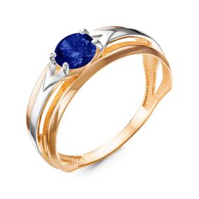 Золотое кольцо КЮЗ Del'ta D314406 с сапфировым корундом D314406 фото