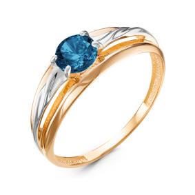 Золотое кольцо КЮЗ Del'ta D314413 с Лондон топазом D314413 фото
