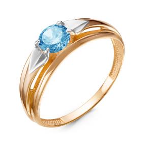 Золотое кольцо КЮЗ Del'ta D314415 с топазом D314415 фото