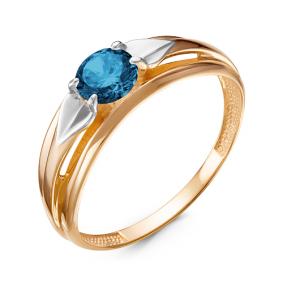 Золотое кольцо КЮЗ Del'ta D314421 с Лондон топазом D314421 фото