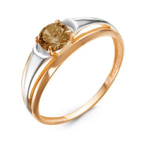 Золотое кольцо КЮЗ Del'ta D314434 с раухтопазом D314434 фото