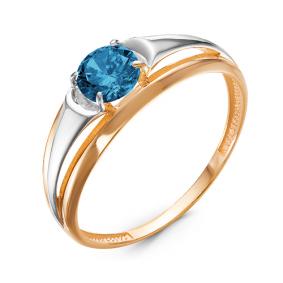 Золотое кольцо КЮЗ Del'ta D314437 с Лондон топазом D314437 фото