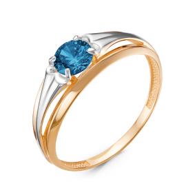 Золотое кольцо КЮЗ Del'ta D314445 с Лондон топазом D314445 фото