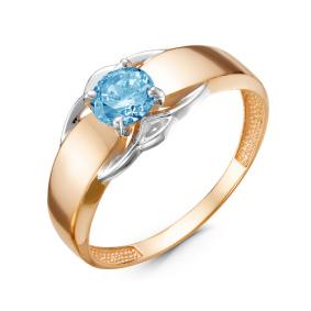 Золотое кольцо КЮЗ Del'ta D314447 с топазом D314447 фото