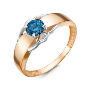 Золотое кольцо КЮЗ Del'ta D314453 с Лондон топазом D314453 фото