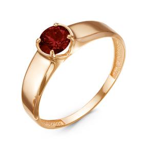 Золотое кольцо КЮЗ Del'ta D314519 с гранатом D314519 фото