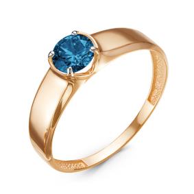 Золотое кольцо КЮЗ Del'ta D314524 с Лондон топазом D314524 фото
