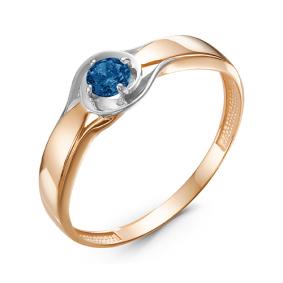 Золотое кольцо КЮЗ Del'ta D314532 с Лондон топазом D314532 фото