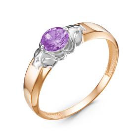 Золотое кольцо КЮЗ Del'ta D314544 с аметистом D314544 фото