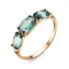 Золотое кольцо КЮЗ Del'ta D314646 с кварцем D314646 фото