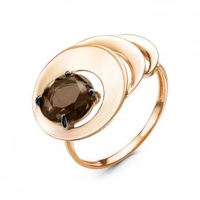 Золотое кольцо КЮЗ Del'ta D314794 с раухтопазом D314794 фото