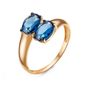 Золотое кольцо КЮЗ Del'ta D314811 с Лондон топазом D314811 фото