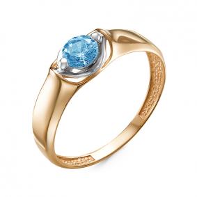 Золотое кольцо КЮЗ Del'ta D314883 с топазом D314883 фото
