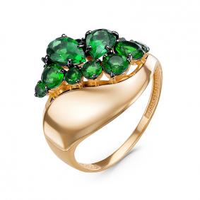 Золотое кольцо КЮЗ Del'ta D314919 с кварцем D314919 фото