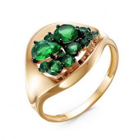 Золотое кольцо КЮЗ Del'ta D314925 с кварцем D314925 фото