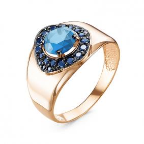 Золотое кольцо КЮЗ Del'ta D315012 с топазом, кварцем и миксом камней D315012 фото