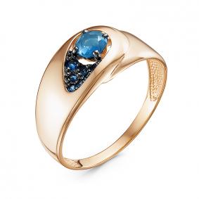 Золотое кольцо КЮЗ Del'ta D315037 с топазом, кварцем и миксом камней D315037 фото