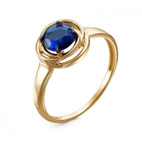 Золотое кольцо КЮЗ Del'ta D315046 с сапфировым корундом D315046 фото