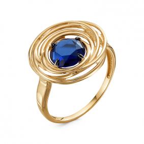 Золотое кольцо КЮЗ Del'ta D315048 с сапфировым корундом D315048 фото