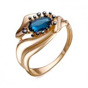 Золотое кольцо КЮЗ Del'ta D315171 с Лондон топазом D315171 фото