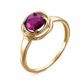 Золотое кольцо КЮЗ Del'ta D315221 с гранатом D315221 фото