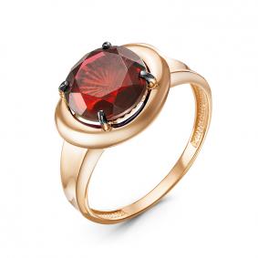 Золотое кольцо КЮЗ Del'ta D315271 с гранатом D315271 фото