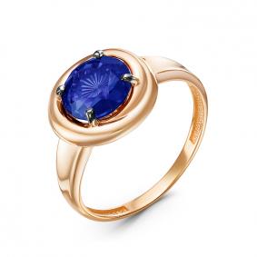 Золотое кольцо КЮЗ Del'ta D315274 с сапфировым корундом D315274 фото