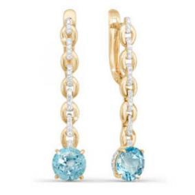 Золотые серьги КЮЗ Del'ta D320708 D320708 фото