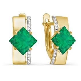 Золотые серьги КЮЗ Del'ta D321429 D321429 фото